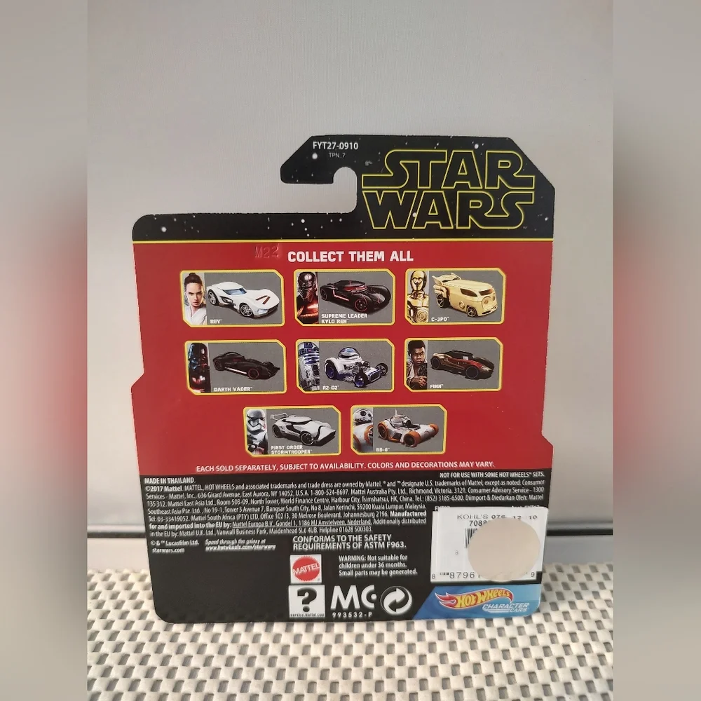 Hot Wheels Character Cars D-O Star Wars Die-Cast NWT Disney The Rise of Skywalke